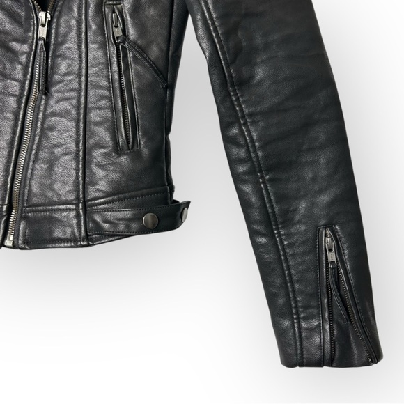 Romeo + Juliet Couture Black Faux Leather Jacket S - Picture 4 of 6